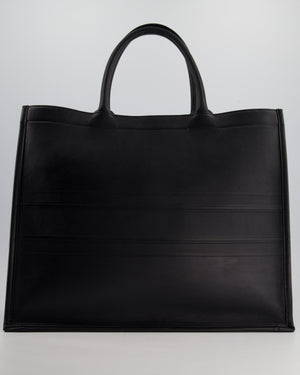 Christian Dior Black Large Leather Book Tote Bag