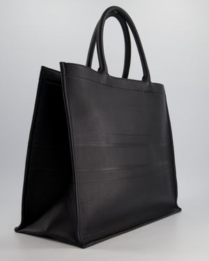 Christian Dior Black Large Leather Book Tote Bag