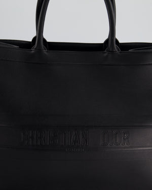 Christian Dior Black Large Leather Book Tote Bag