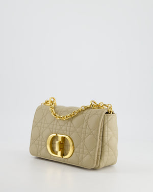 Christian Dior Beige Caro Flap Bag In Supple Cannage Calfskin and Gold Hardware RRP £3,150