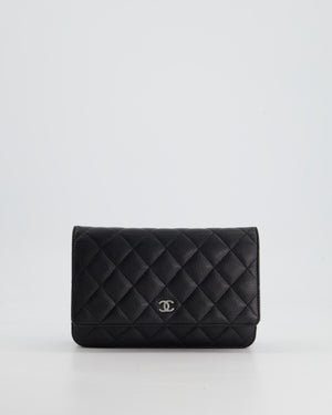 Chanel Black Wallet on Chain in Caviar with Silver Hardware