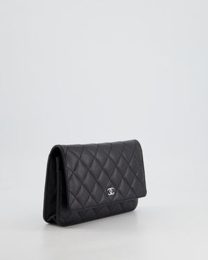 Chanel Black Wallet on Chain in Caviar with Silver Hardware