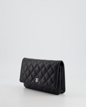 Chanel Black Wallet on Chain in Caviar with Silver Hardware