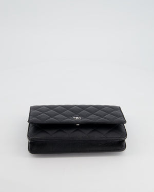 Chanel Black Wallet on Chain in Caviar with Silver Hardware