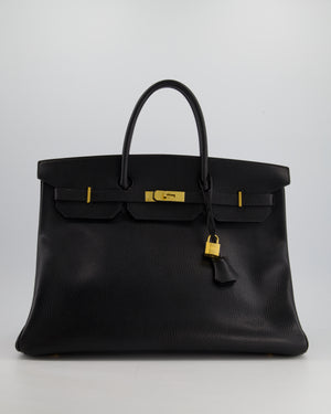 *RARE* Hermes Birkin 40cm in Black Ardennes Leather with Gold Hardware