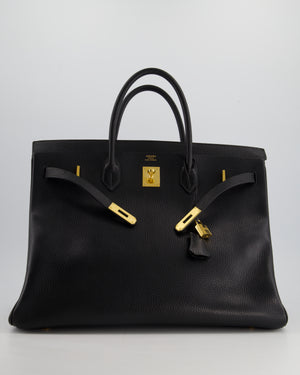 *RARE* Hermes Birkin 40cm in Black Ardennes Leather with Gold Hardware