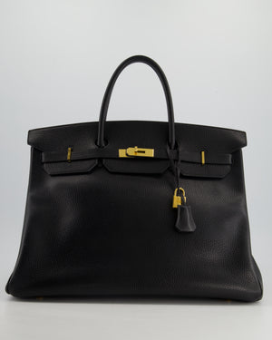 *RARE* Hermes Birkin 40cm in Black Ardennes Leather with Gold Hardware