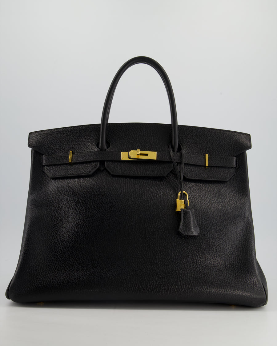 *RARE* Hermes Birkin 40cm in Black Ardennes Leather with Gold Hardware