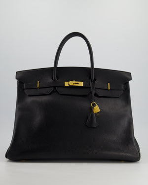 *RARE* Hermes Birkin 40cm in Black Ardennes Leather with Gold Hardware