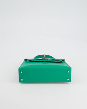 *SUPER HOT* Hermès Mini Kelly II 20cm Bag in Menthe Chèvre Mysore Leather with Palladium Hardware