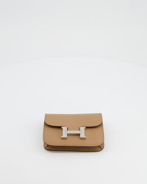 Hermès Constance Slim Belt Wallet Bag in Chai Evercolor Leather with Palladium Hardware