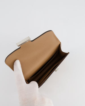 Hermès Constance Slim Belt Wallet Bag in Chai Evercolor Leather with Palladium Hardware