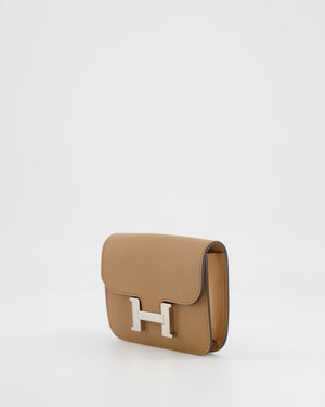 Hermès Constance Slim Belt Wallet Bag in Chai Evercolor Leather with Palladium Hardware