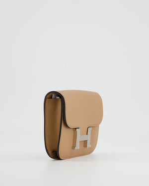 Hermès Constance Slim Belt Wallet Bag in Chai Evercolor Leather with Palladium Hardware