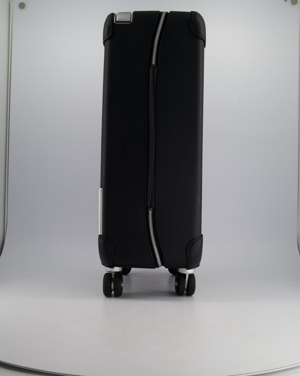 Hermès Rolling Mobility Suitcase in Noir Regate, Canvas and Aluminium Hardware.