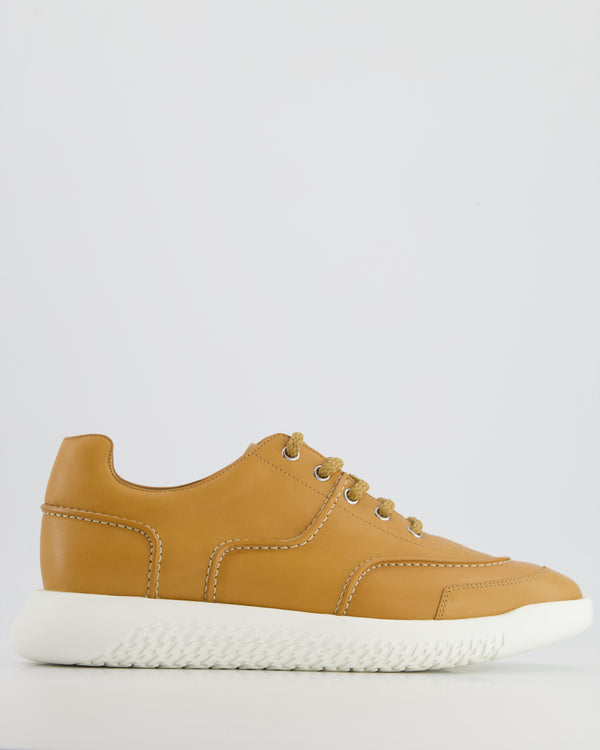 Hermès Brown Trainers with White Sole Detail Size EU 41