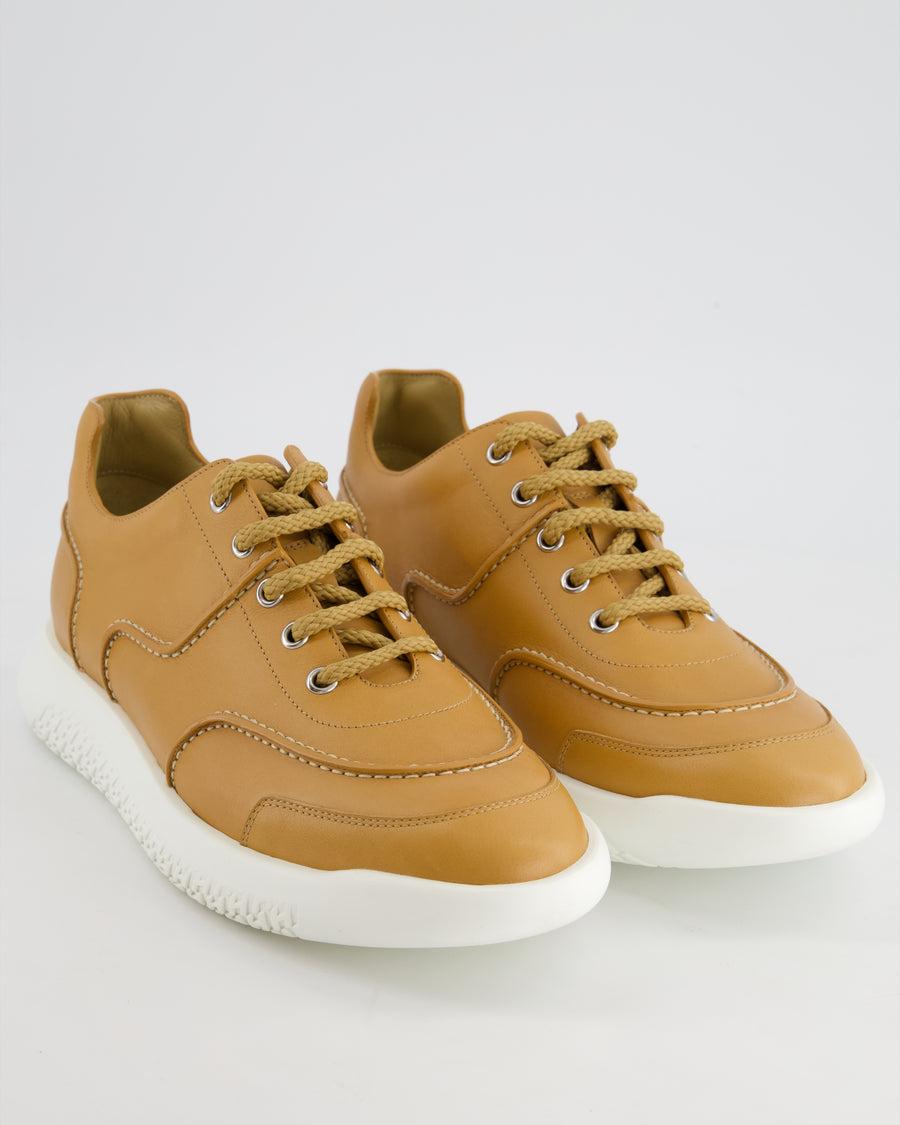 Hermès Brown Trainers with White Sole Detail Size EU 41