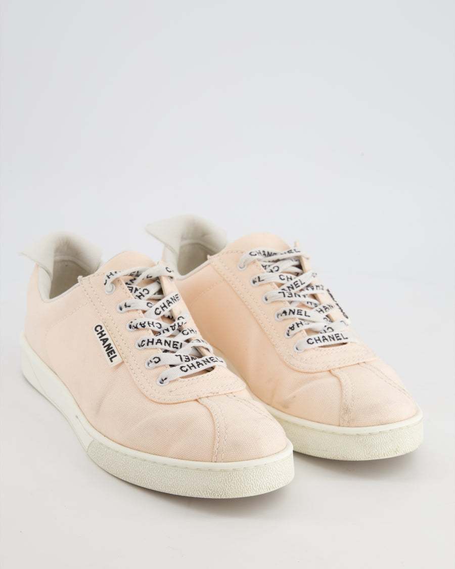 Chanel 19C Pastel Pink CC Sneakers Size EU 41