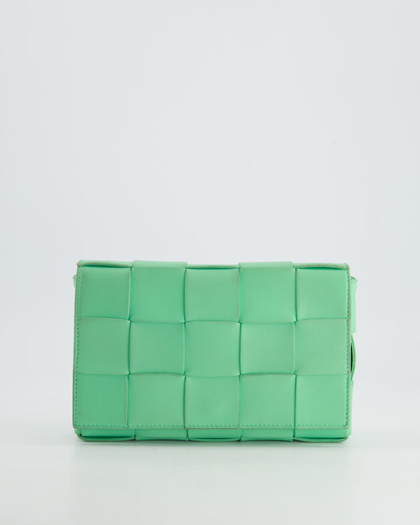 Bottega Veneta Lime Green Small Cassette Intrecciato Cross-Body Bag RRP £1,970