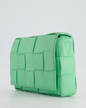 Bottega Veneta Lime Green Small Cassette Intrecciato Cross-Body Bag RRP £1,970