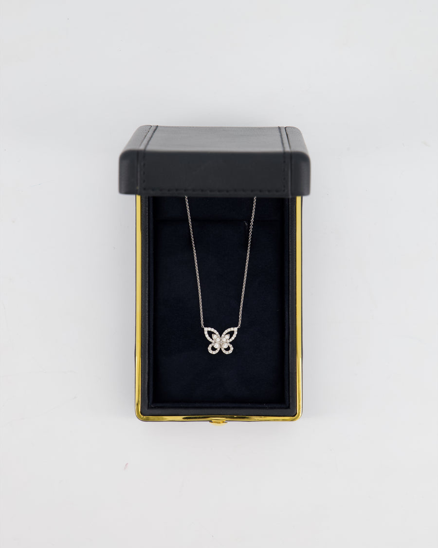 Graff White Gold Butterfly Silhouette Diamond Mini Pendant RRP £5,750