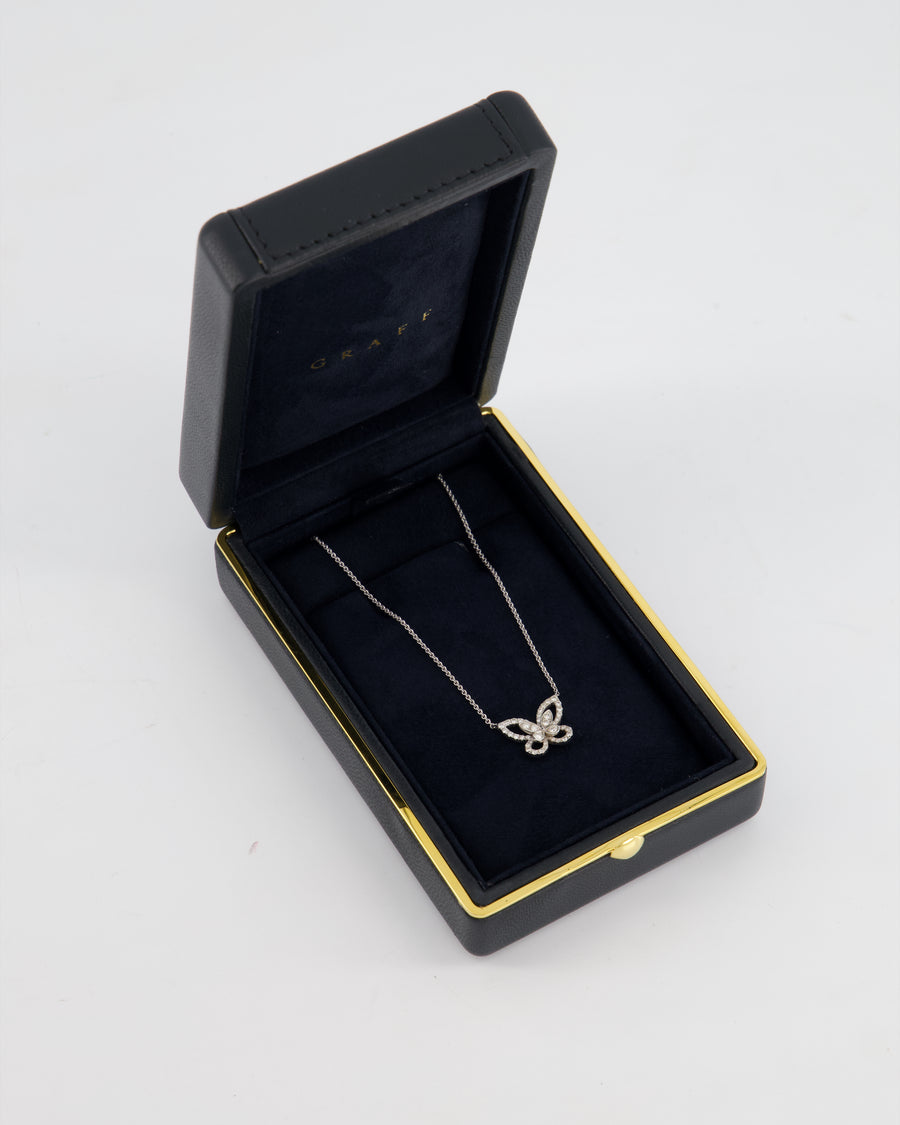 Graff White Gold Butterfly Silhouette Diamond Mini Pendant RRP £5,750