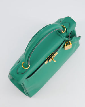 Hermès Kelly 25cm Retourne Bag in Vert Vertigo Swift Leather with Gold Hardware