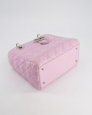 Christian Dior Lilac Medium Lady Dior Bag in Lambskin Leather with Silver Hardware RRP £5,300