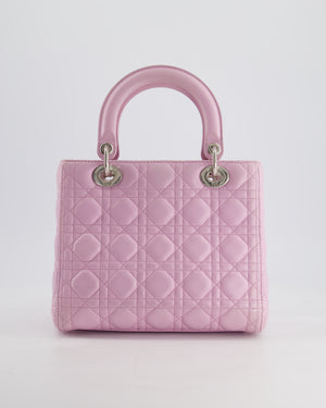 Christian Dior Lilac Medium Lady Dior Bag in Lambskin Leather with Silver Hardware RRP £5,300