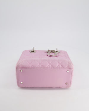 Christian Dior Lilac Medium Lady Dior Bag in Lambskin Leather with Silver Hardware RRP £5,300