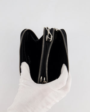 Prada Black Triangular Embellished Satin and Leather Mini-Pouch Bag with Crystals and Removable Straps