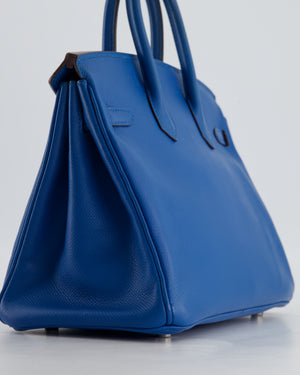 *FIRE PRICE* Hermès Birkin 25cm Retourne in Bleu De Galice Epsom Leather with Palladium Hardware