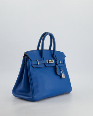 *FIRE PRICE* Hermès Birkin 25cm Retourne in Bleu De Galice Epsom Leather with Palladium Hardware