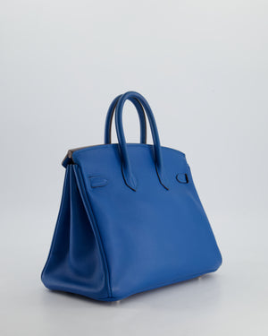 *FIRE PRICE* Hermès Birkin 25cm Retourne in Bleu De Galice Epsom Leather with Palladium Hardware