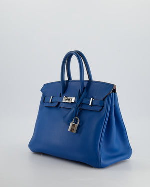 *FIRE PRICE* Hermès Birkin 25cm Retourne in Bleu De Galice Epsom Leather with Palladium Hardware