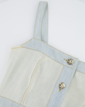 Chanel Light Blue Denim Mini Dress with Button Detail Size FR 40 (UK 12)