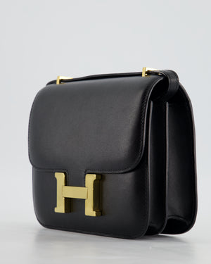 *FIRE PRICE* Hermès Constance Mini 18cm in Black Swift Leather with Gold Hardware