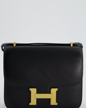 *FIRE PRICE* Hermès Constance Mini 18cm in Black Swift Leather with Gold Hardware