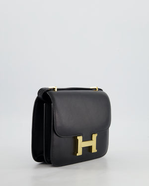 *FIRE PRICE* Hermès Constance Mini 18cm in Black Swift Leather with Gold Hardware