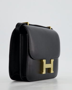 *FIRE PRICE* Hermès Constance Mini 18cm in Black Swift Leather with Gold Hardware