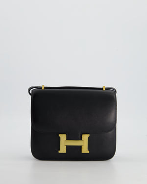 *FIRE PRICE* Hermès Constance Mini 18cm in Black Swift Leather with Gold Hardware