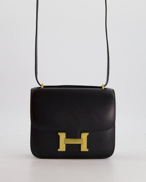 *FIRE PRICE* Hermès Constance Mini 18cm in Black Swift Leather with Gold Hardware