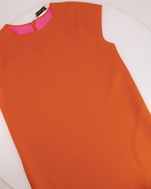 Christian Dior Orange Cut-Out Front Maxi Dress with Pink Lining Size FR 36 (UK 8)