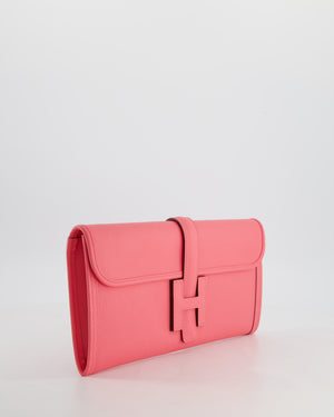 *HOT* Hermès Jige Clutch Bag in Rose Azalee Evercolour Leather