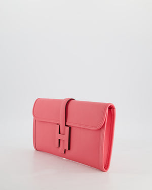 *HOT* Hermès Jige Clutch Bag in Rose Azalee Evercolour Leather