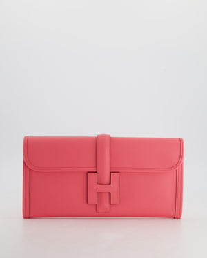 *HOT* Hermès Jige Clutch Bag in Rose Azalee Evercolour Leather