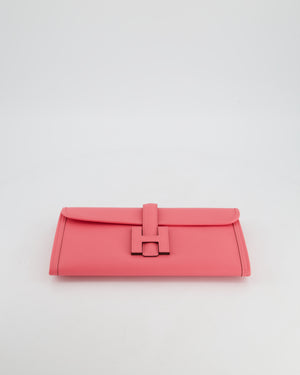 *HOT* Hermès Jige Clutch Bag in Rose Azalee Evercolour Leather