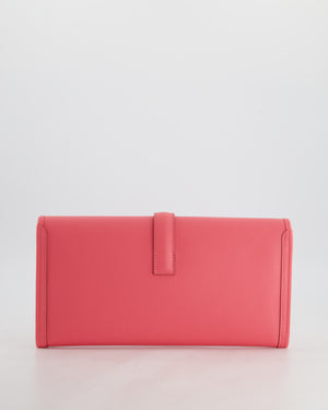 *HOT* Hermès Jige Clutch Bag in Rose Azalee Evercolour Leather