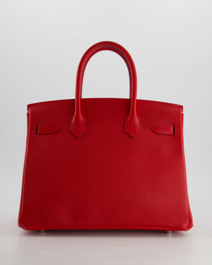 *HOT* Hermès Birkin 30cm Retourne Bag in Rouge De Coeur Epsom Leather and Palladium Hardware