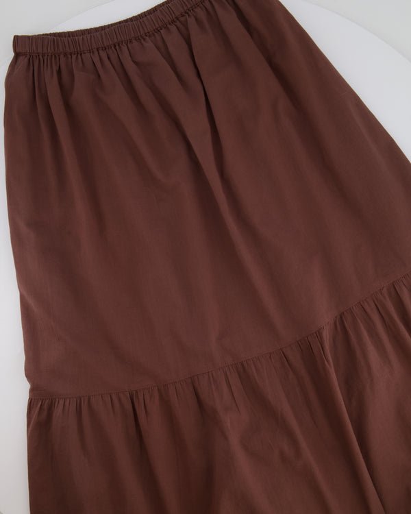 Faithfull The Brand Brown Crop Top and Skirt Set Size S (UK 8)